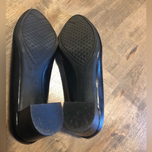 Black Leather Aerosoles Heelrest pumps size 6.5 - Picture 4 of 4